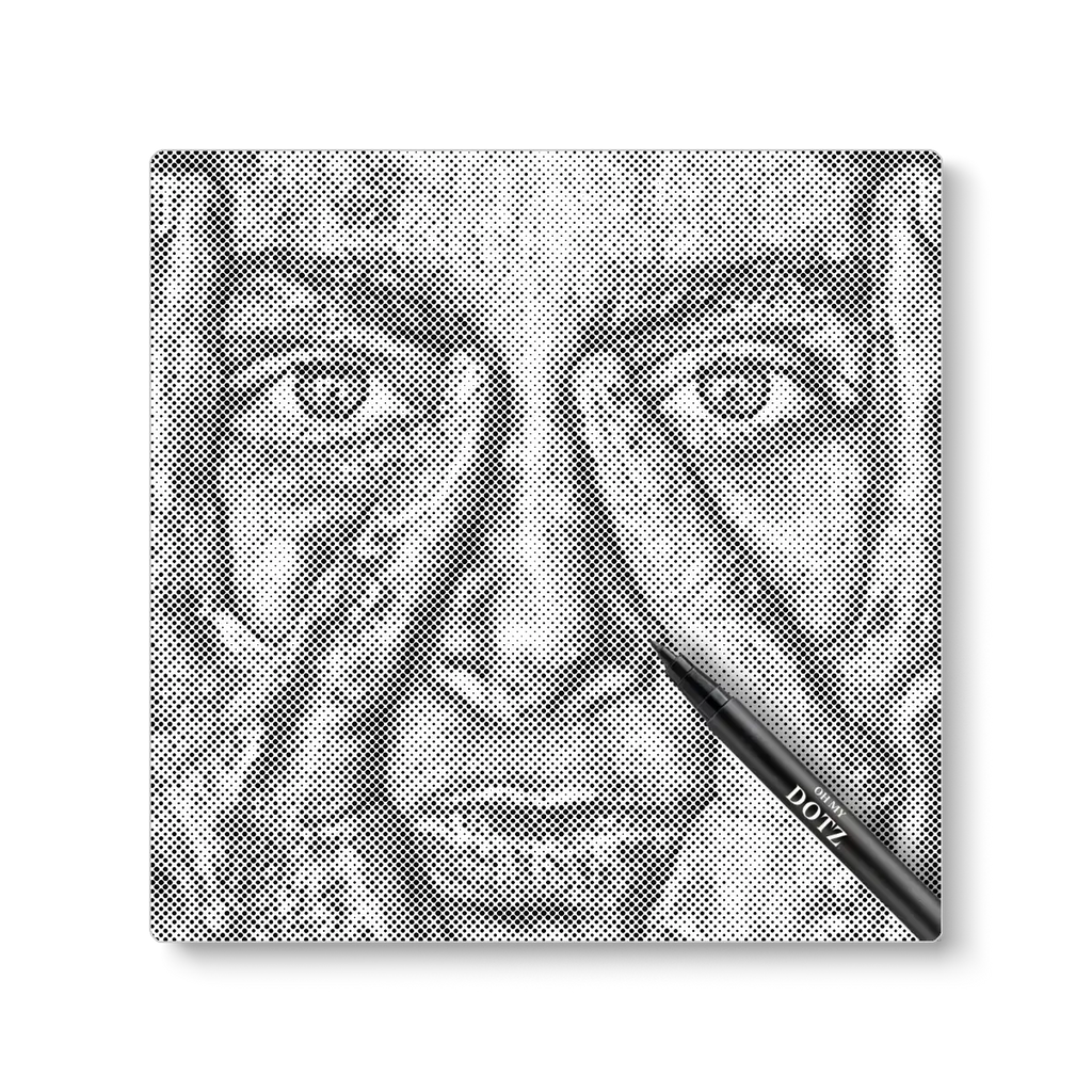 Stiekem kijken | Stippelschilderij-Oh My Dotz-Dot painting-stippelschilderij