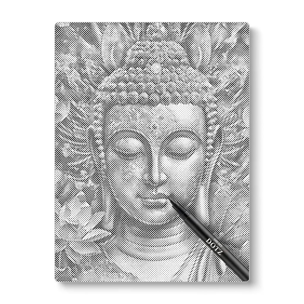 Buddha met bloemen | Stippelschilderij-Oh My Dotz-Dot painting-stippelschilderij