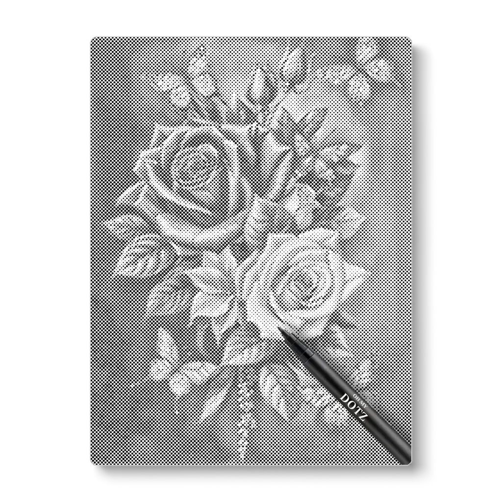 Rozen en vlinder | Stippelschilderij-Oh My Dotz-Dot painting-stippelschilderij