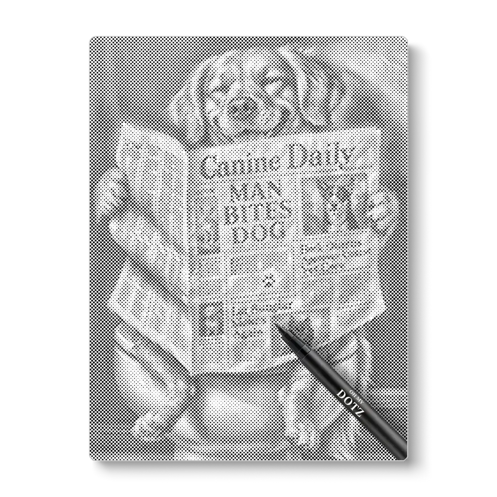 Hond op toilet | Stippelschilderij-Oh My Dotz-Dot painting-stippelschilderij