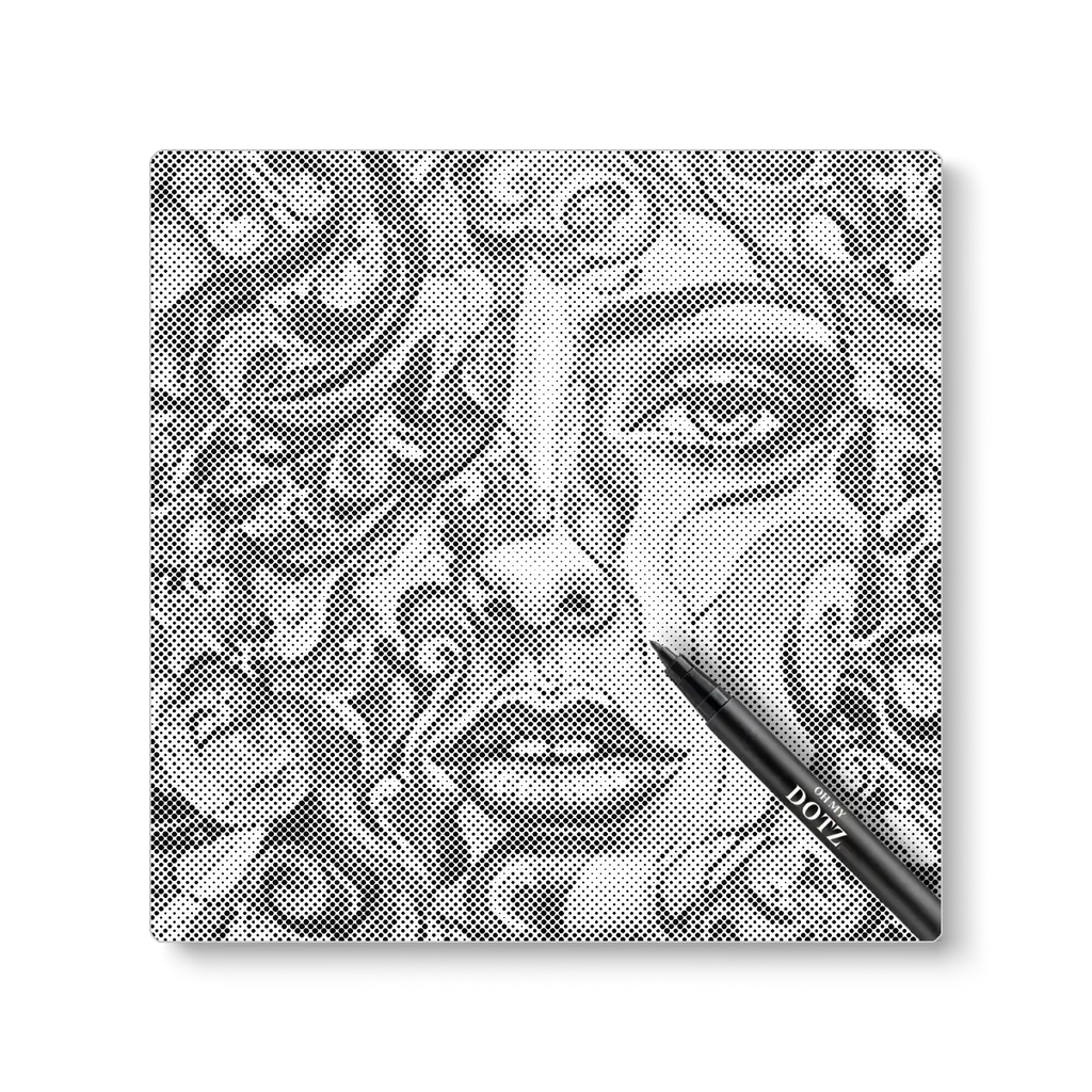 Botanisch gezicht | Stippelschilderij-Oh My Dotz-Dot painting-stippelschilderij