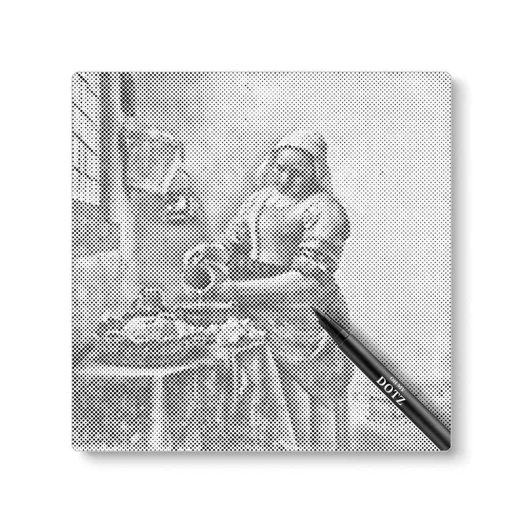 Het melkmeisje | Stippelschilderij-Oh My Dotz-Dot painting-stippelschilderij