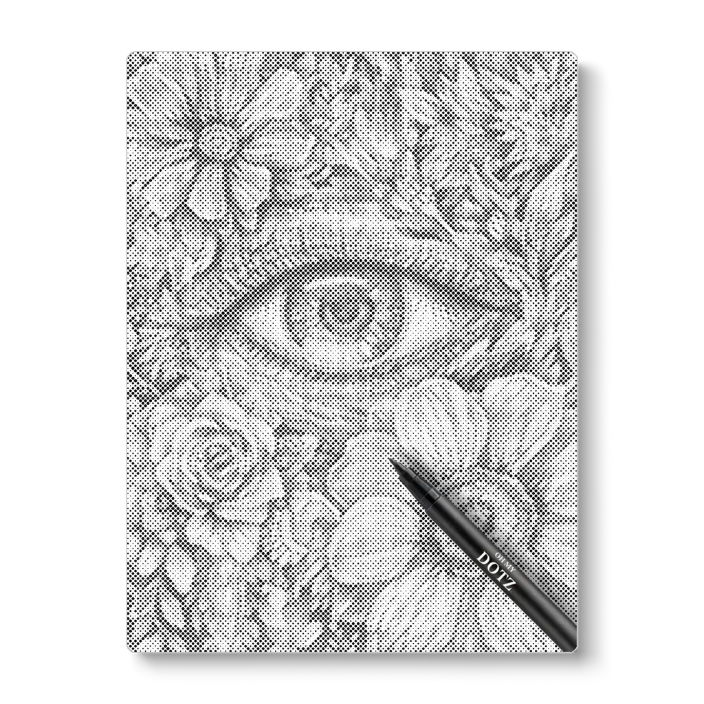 Oog met bloemen | Stippelschilderij-Oh My Dotz-Dot painting-stippelschilderij