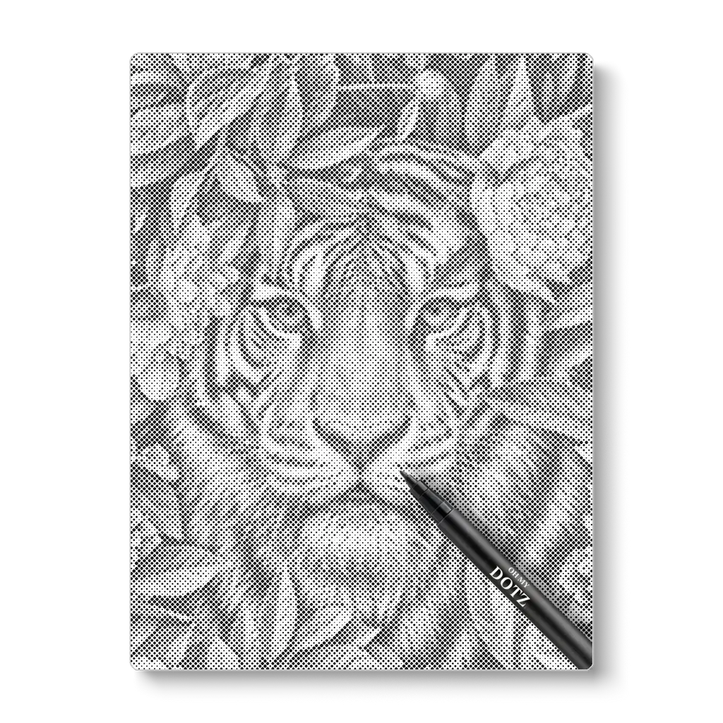 Botanische tijger | Stippelschilderij-Oh My Dotz-Dot painting-stippelschilderij