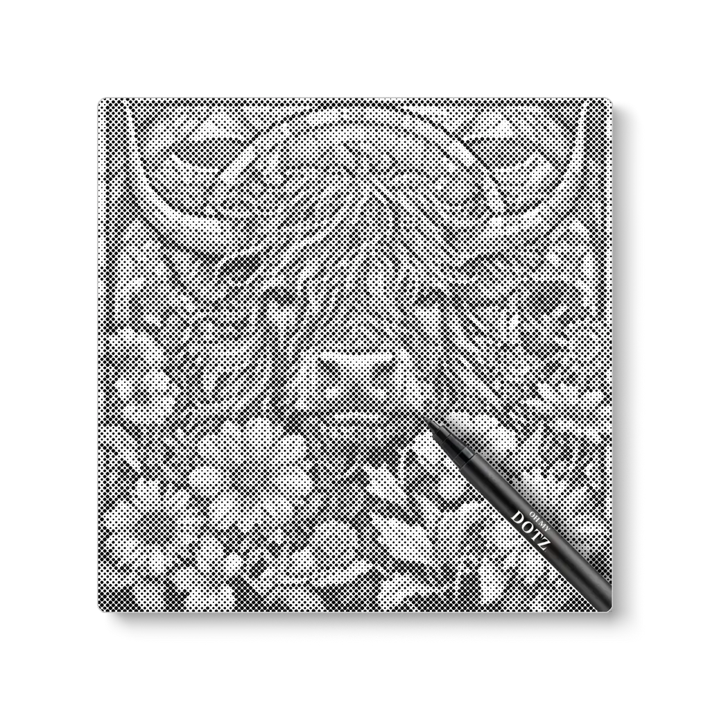 Schotse hooglander | Stippelschilderij-Oh My Dotz-Dot painting-stippelschilderij