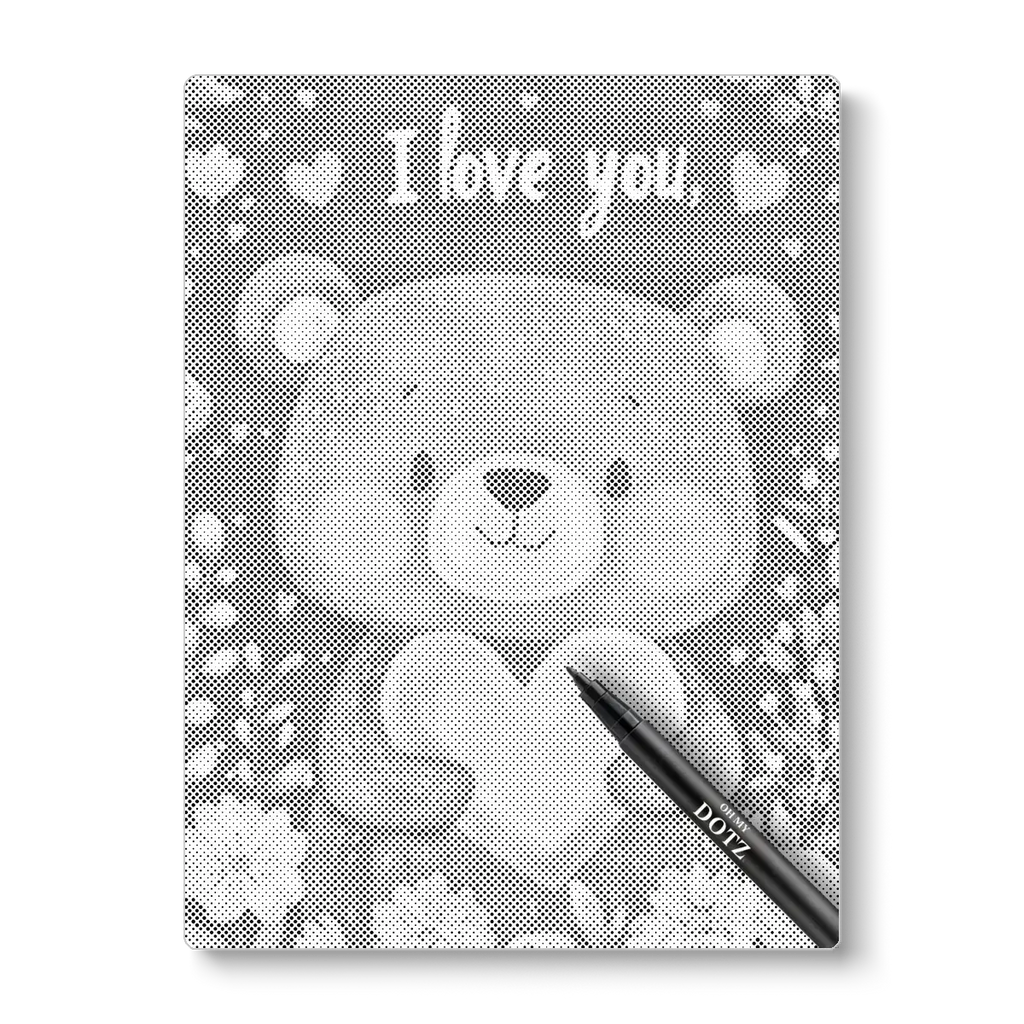 I love you beertje | Stippelschilderij-Oh My Dotz-Dot painting-stippelschilderij