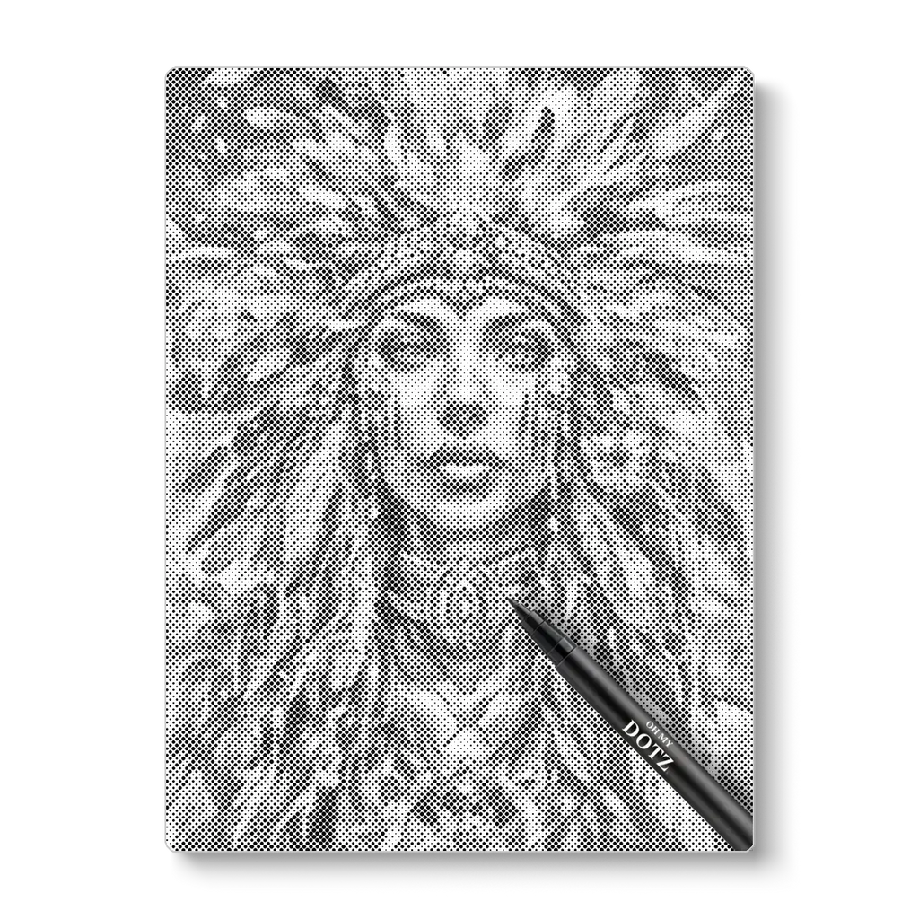 Indiaan vrouw | Stippelschilderij-Oh My Dotz-Dot painting-stippelschilderij
