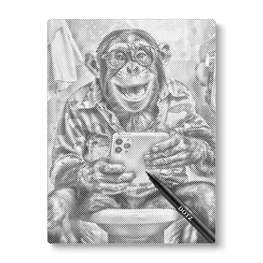 Aap op toilet | Stippelschilderij-Oh My Dotz-Dot painting-stippelschilderij