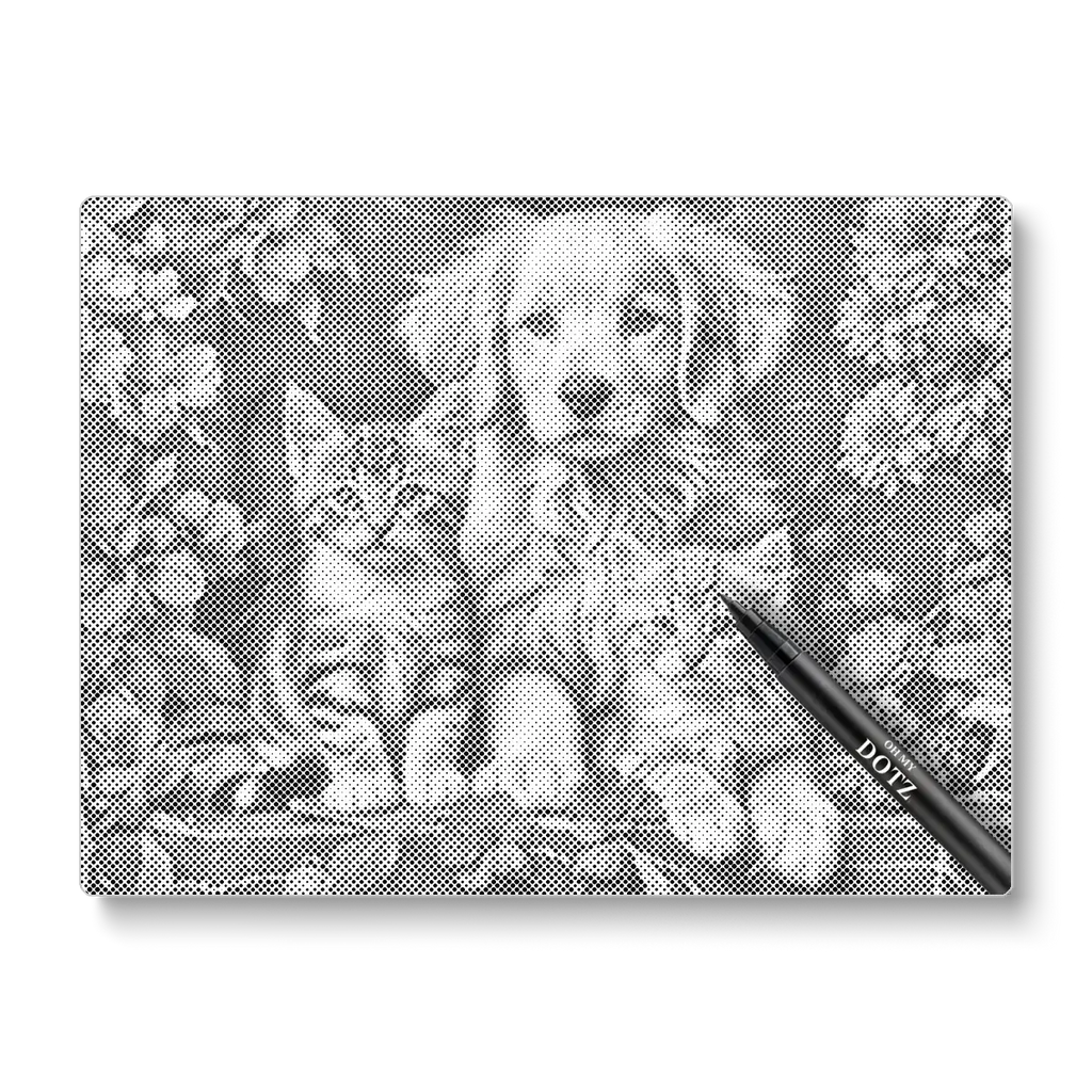 Puppy met kittens | Stippelschilderij-Oh My Dotz-Dot painting-stippelschilderij