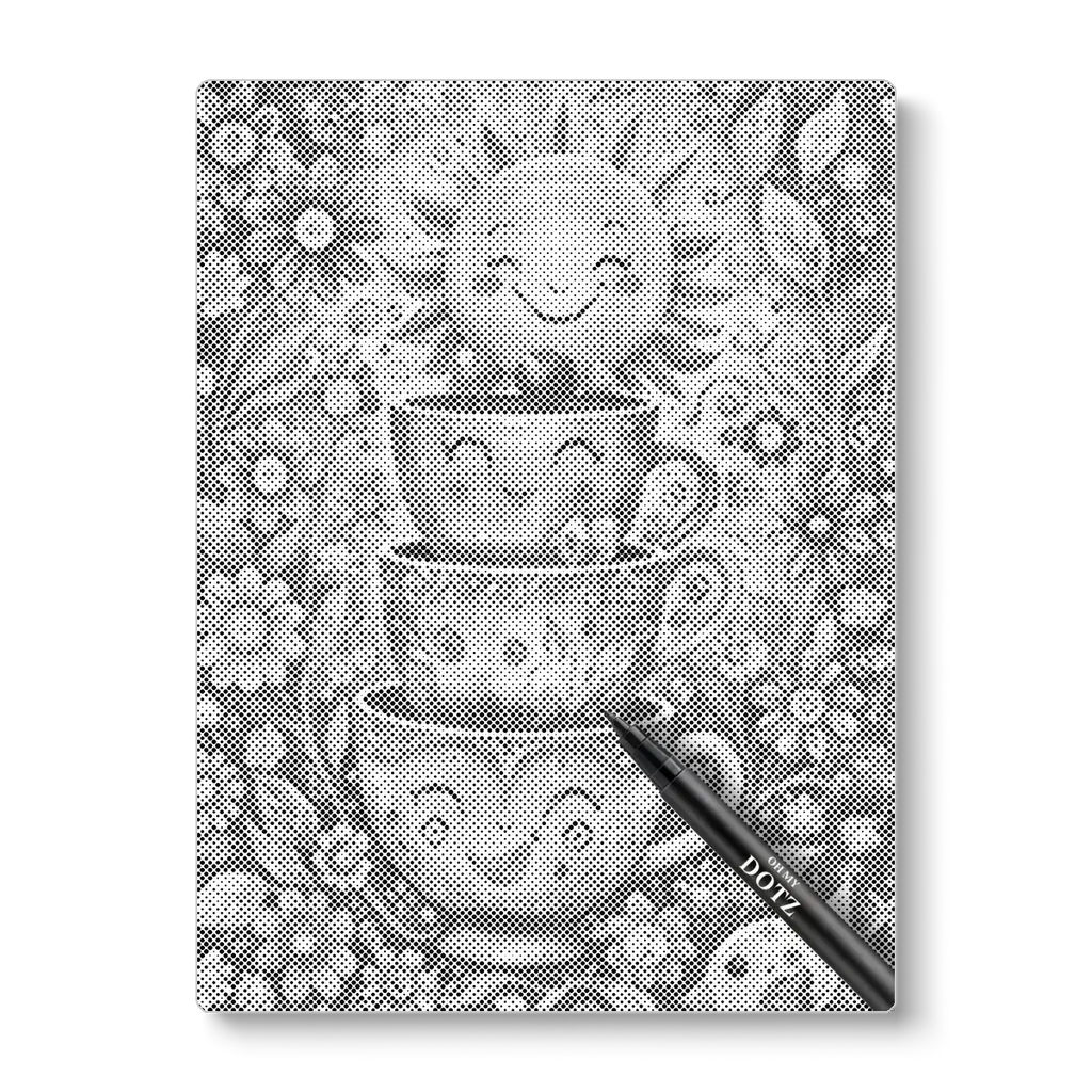 De vrolijke kopjes | Stippelschilderij-Oh My Dotz-Dot painting-stippelschilderij