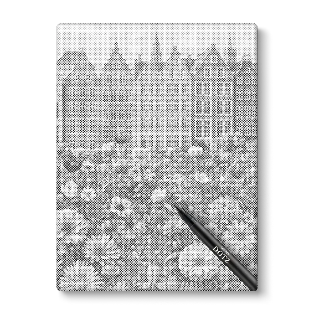 Bloemenmarkt Amsterdam | Stippelschilderij | Extra veel details-Oh My Dotz-Dot painting-stippelschilderij