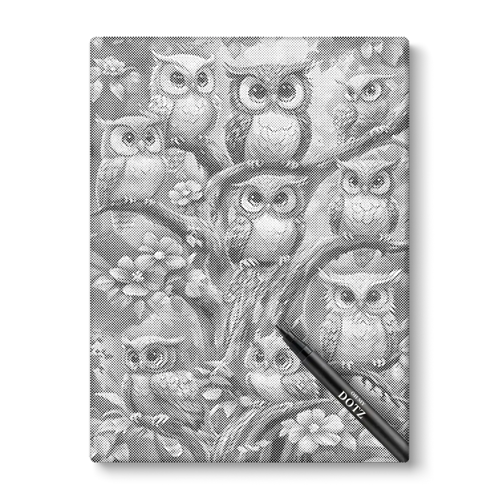 Uiltjes in de boom | Stippelschilderij | Extra veel details-Oh My Dotz-Dot painting-stippelschilderij