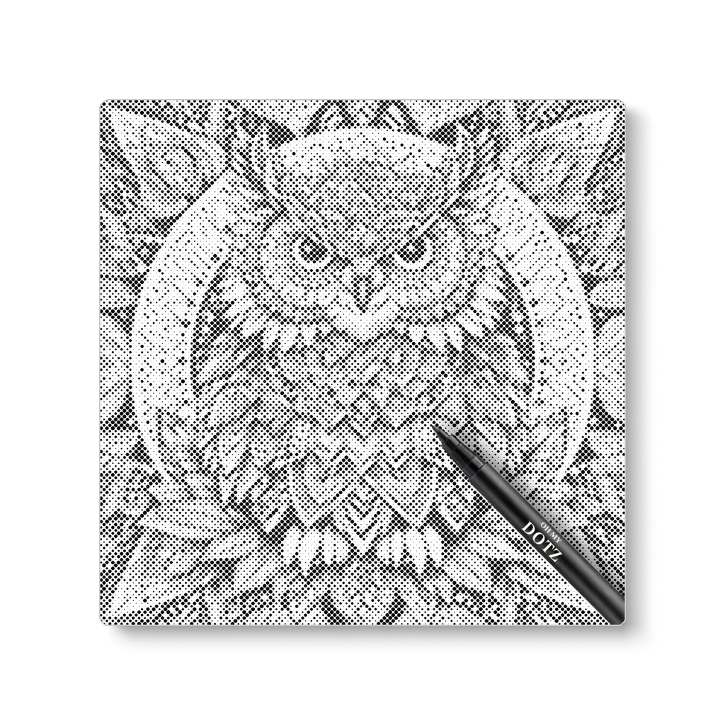Mandala uil | Stippelschilderij-Oh My Dotz-Dot painting-stippelschilderij