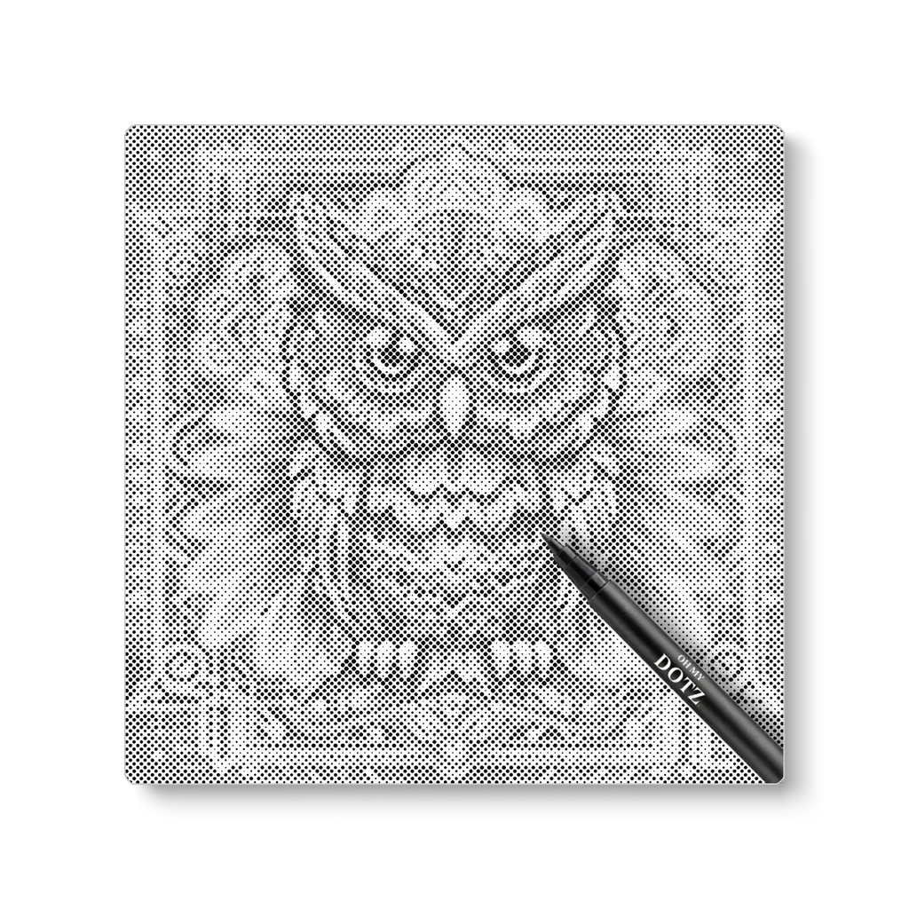 Mandala uil 3 | Stippelschilderij-Oh My Dotz-Dot painting-stippelschilderij