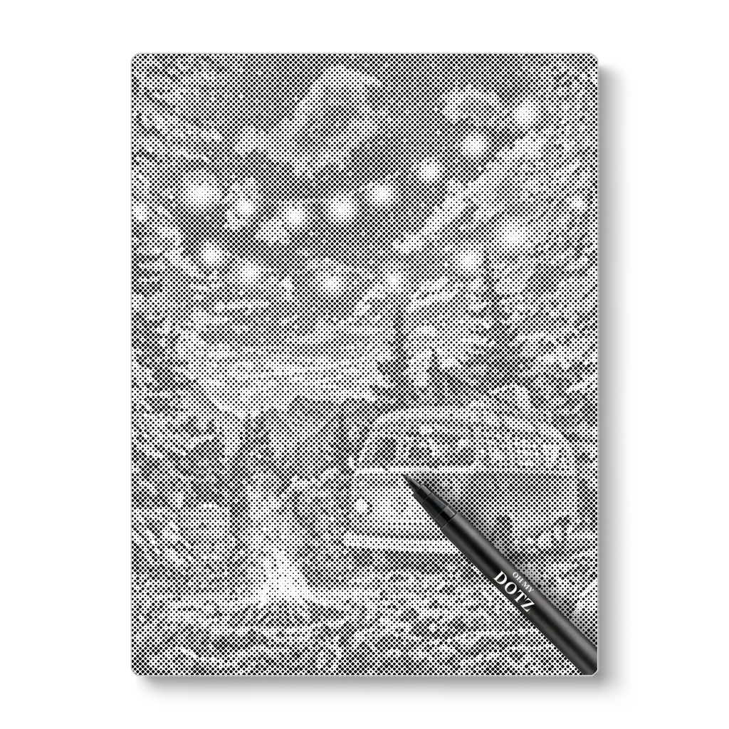 VW busje bij kampvuur | Stippelschilderij-Oh My Dotz-Dot painting-stippelschilderij