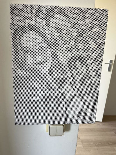 Eigen foto dot painting gemaakt door een klant