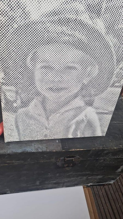 Eigen foto dot painting gemaakt door een klant