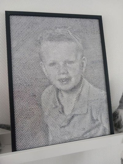 Eigen foto dot painting gemaakt door een klant