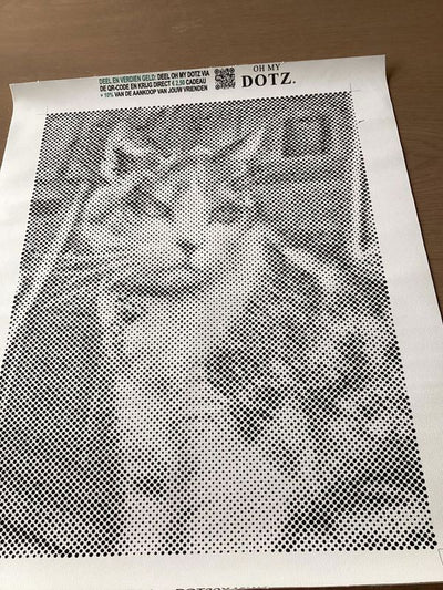 Eigen foto dot painting gemaakt door een klant