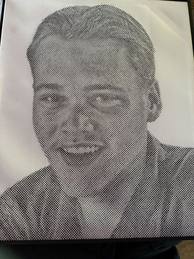 Eigen foto dot painting gemaakt door een klant
